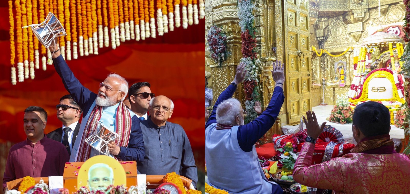 सोमनाथ धाम में पीएम मोदी