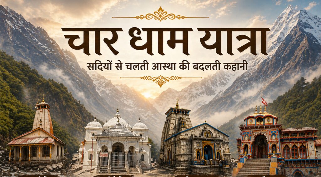 चार धाम यात्रा सदियों से चलती आस्था की बदलती कहानी यमुनोत्री गंगोत्री केदारनाथ बद्रीनाथ