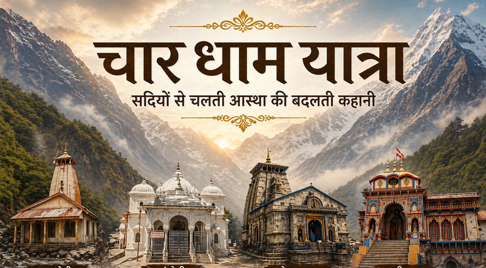 चार धाम यात्रा सदियों से चलती आस्था की बदलती कहानी यमुनोत्री गंगोत्री केदारनाथ बद्रीनाथ