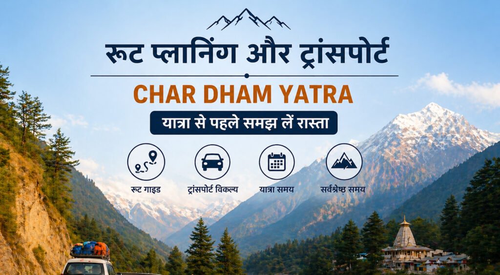 Char Dham Yatra route planning transport guide mountain road taxi car travel route Uttarakhand